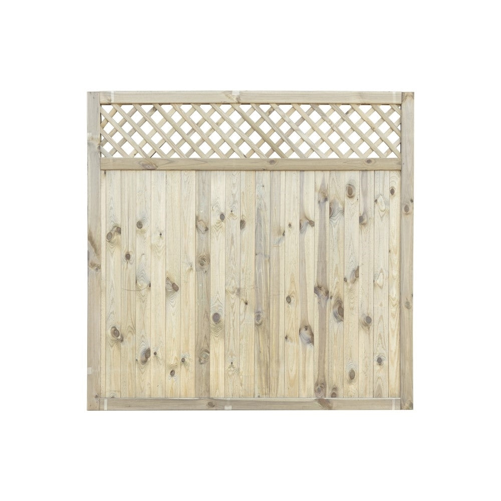 Tongue and Groove Lattice Top Fence Panel